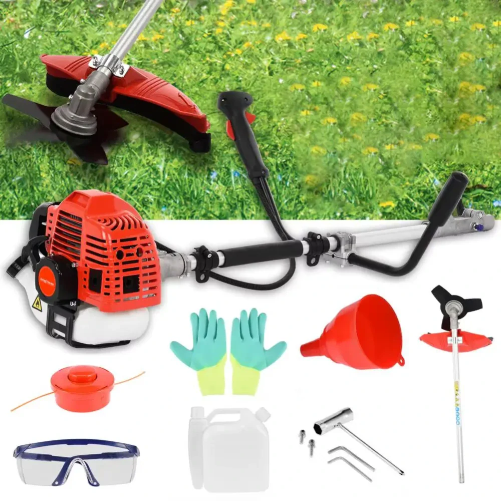 Krovinorez 52 cm³ benzínový – struna, nôž, nožnice na živý plot, batoh